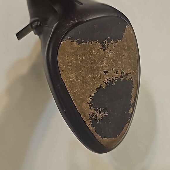 - BOTTEGA VENETA Purple Leather Platform Heels Slip On Heel Ankle Boots … - Picture 4 of 14